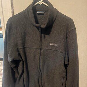 MEN'S COLUMBIA MEDIUM ZIP-UP FLEECE GRAY JACKET